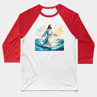 Jesus Christ walking on water Baseball T-Shirt